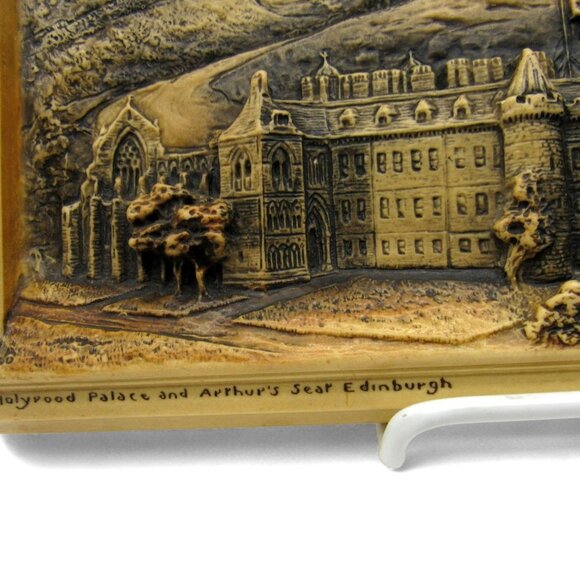 Ivorex EDINBURGH LANDMARKS Holyrood Palace And Arthur's Seat 3D England Vintage - Picture 2 of 10